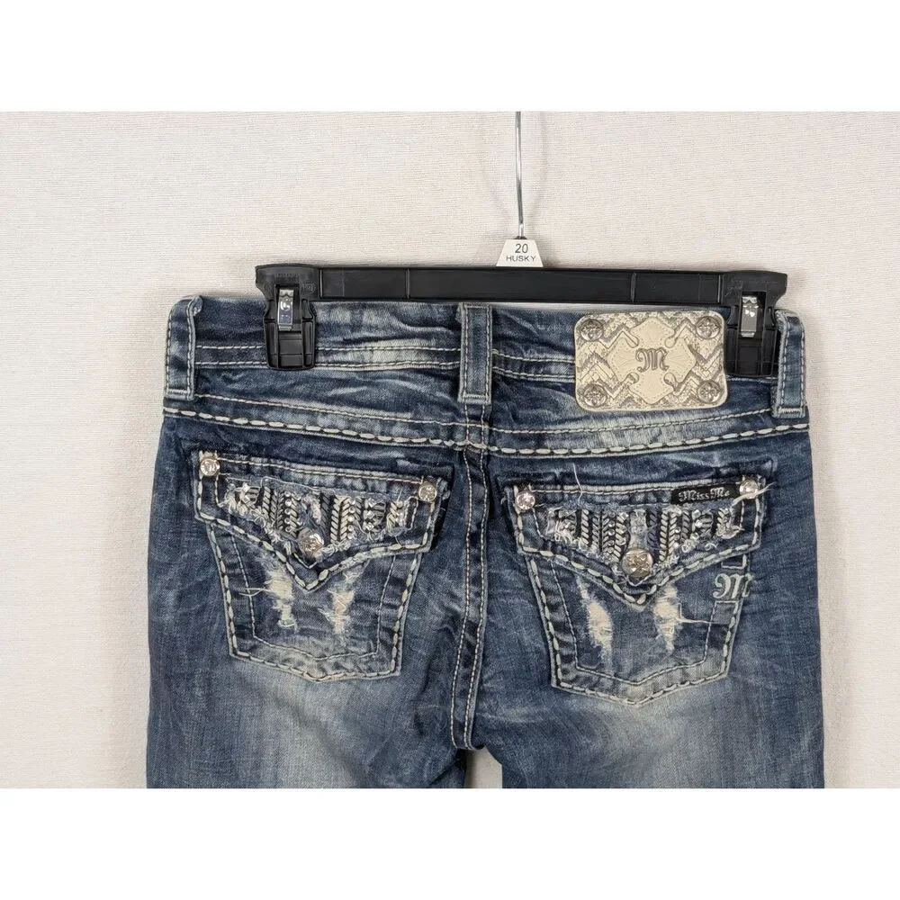 Miss Me Signature Rise Boot Jeans JE8055B4 Women's Size 26 - Picture 10 of 15